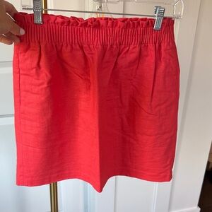 J. Crew Salmon Elastic Waist Skirt